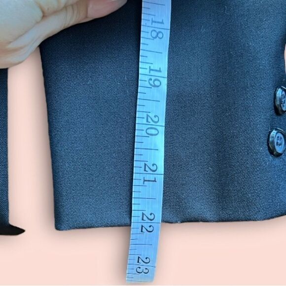 🟣 VINTAGE Pendleton 100% Virgin Wool Women’s Black Blazer size Small Petite - Picture 8 of 9